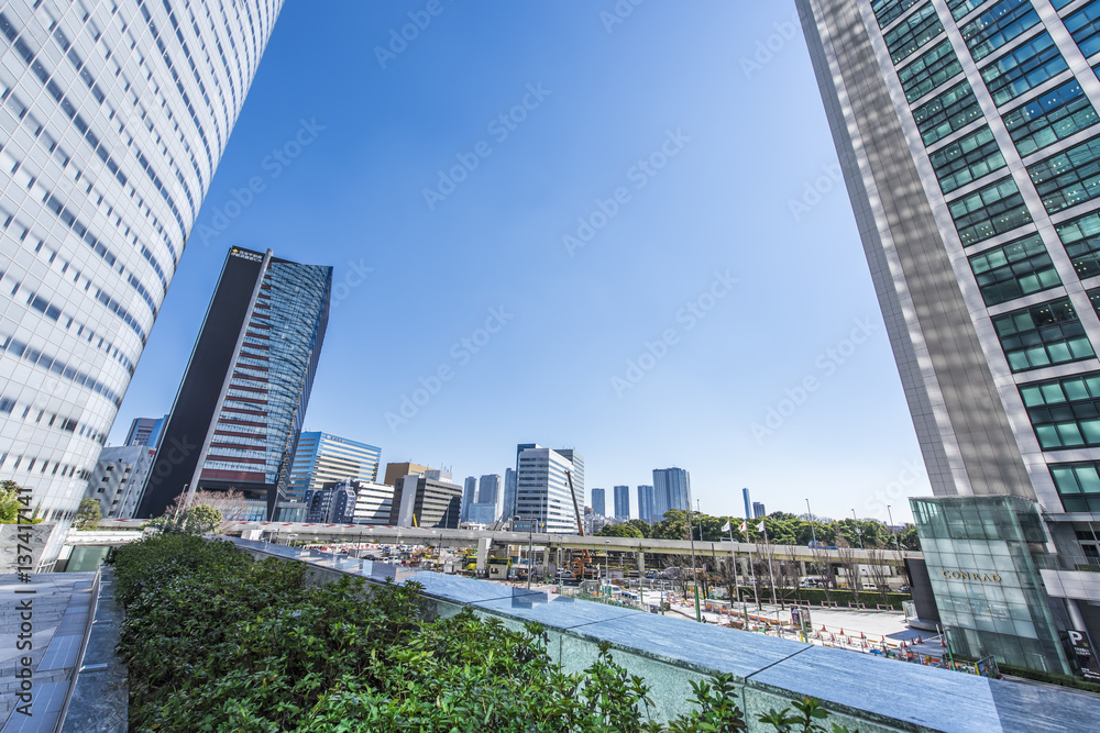 Fototapeta premium 汐留の高層ビル群