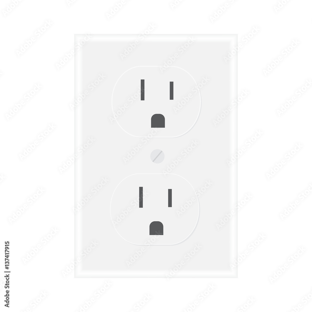 North American Electrical Socket, vector illustration North American Electrical Socket, vector illustration