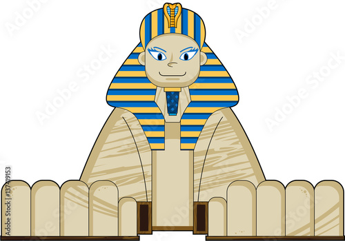 Cartoon Ancient Egyptian Sphinx