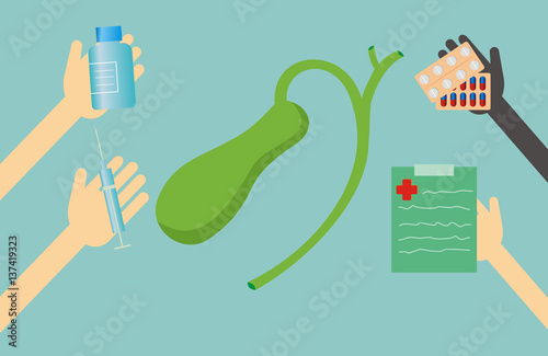 treatment of human gallbladder. vector