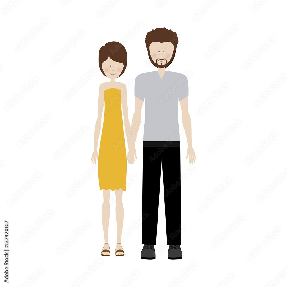 people couple together icon image, vector illustration people couple together icon image, vector illustration