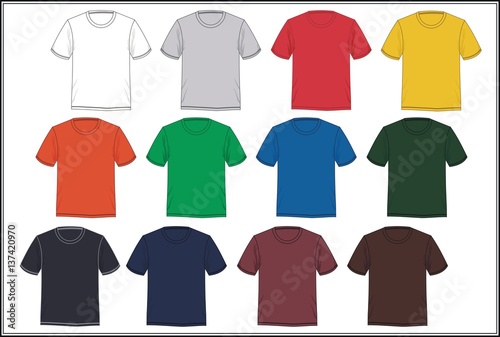 Graphics t-shirt template colorful, vector. © Haer