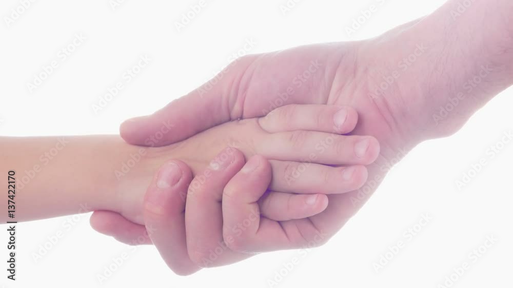 Adult male and teen female hands handshake.
Adult male and teen female hands handshake.