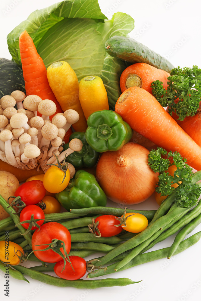 新鮮な野菜と果物　
