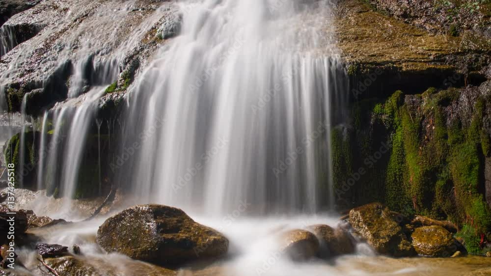 MoCo Timelapse Close Up Tracking Shot of Silky Waterfalls -Zoom Out- MoCo Timelapse Close Up Tracking Shot of Silky Waterfalls -Zoom Out-