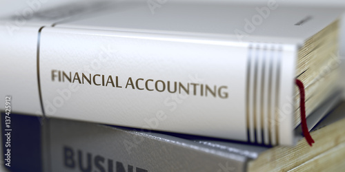 Foto Financial Accounting. Book Title on the Spine. 3D.
