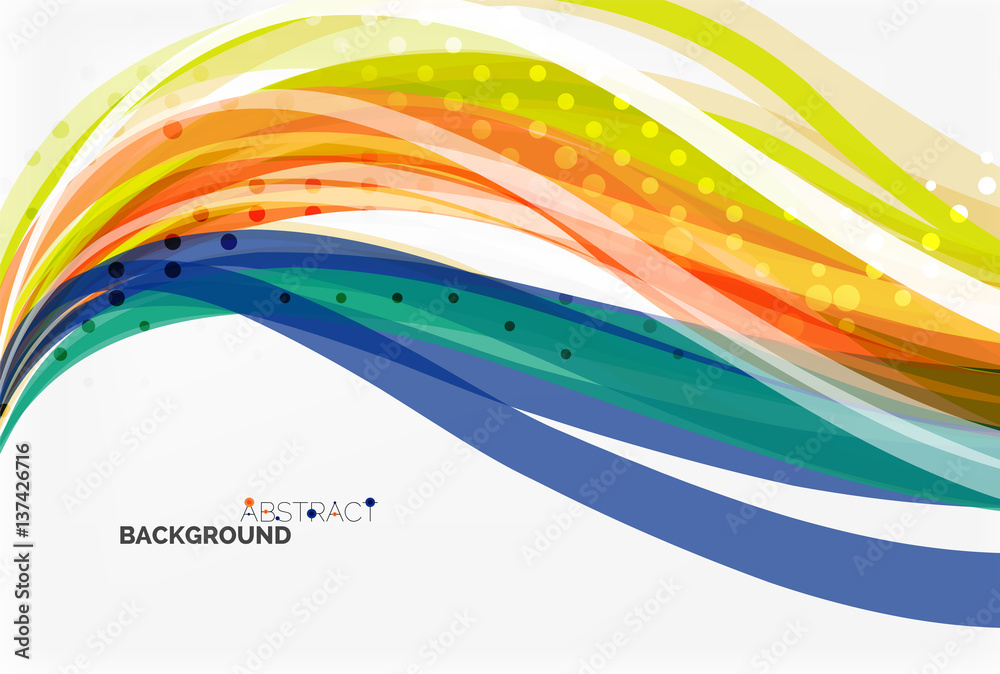 Fototapeta premium Colorful wave abstract background