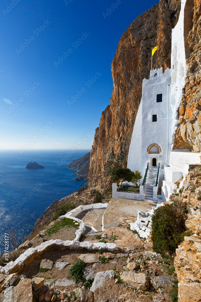 Monastery of Panagia Hozoviotissa on Amorgos island.