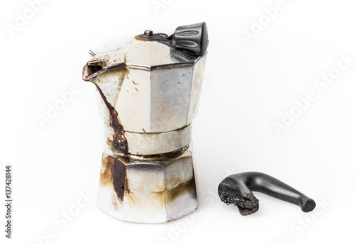 Fotografie Burned Moka pot
