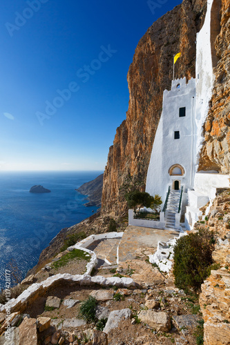 Monastery of Panagia Hozoviotissa on Amorgos island. photo