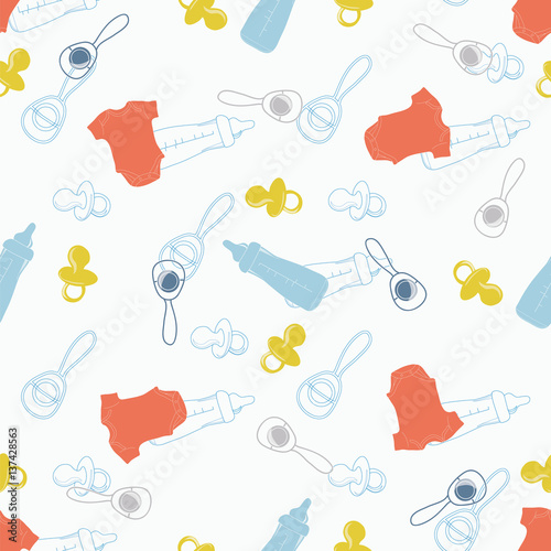 Pattern of supplies for newborns.