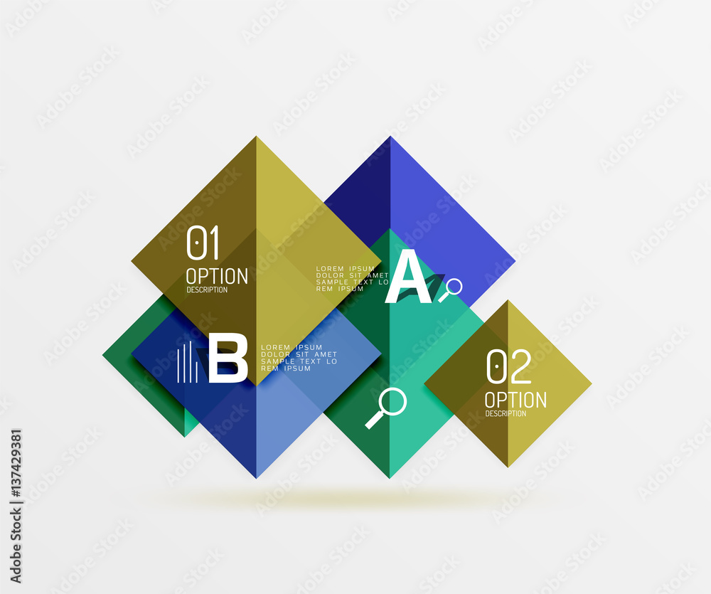 Vector square banner