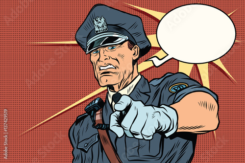 Vintage police officer COP arrests