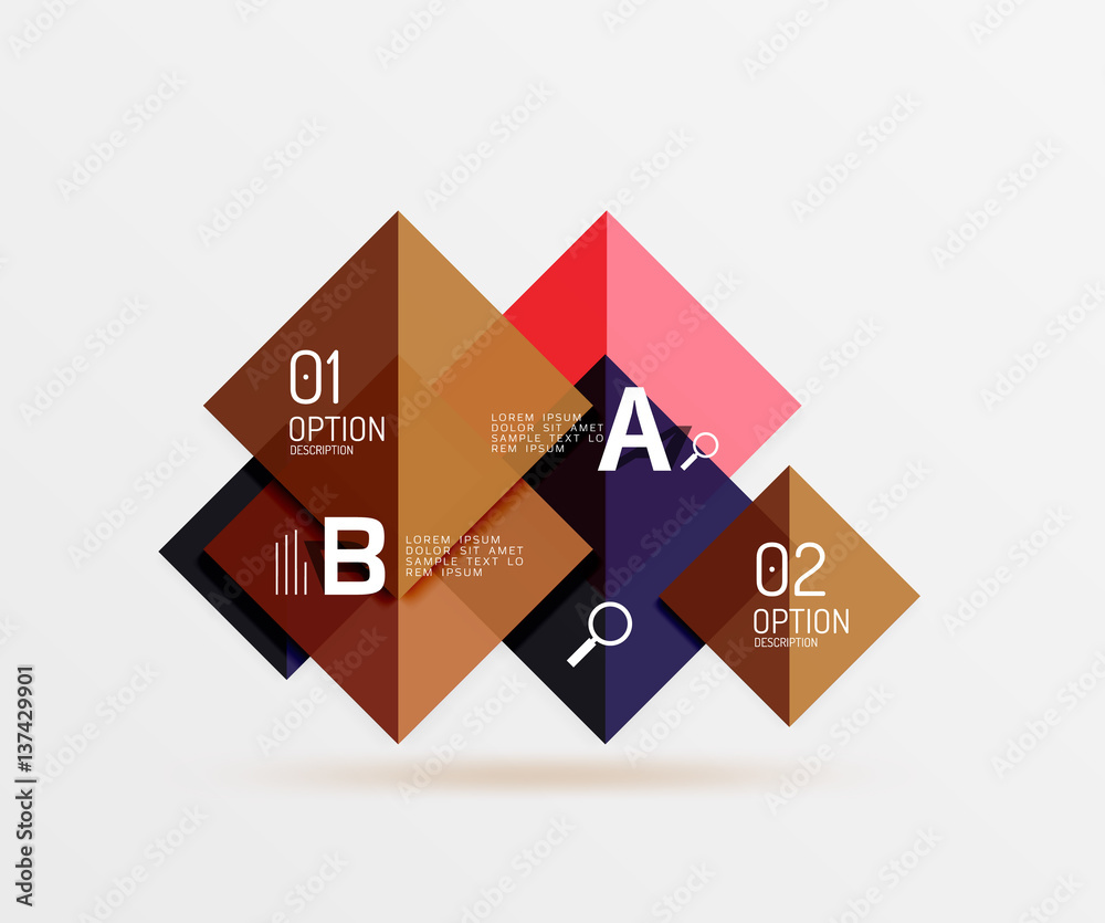 Geometric abstract background with option infographic Geometric abstract background with option infographic