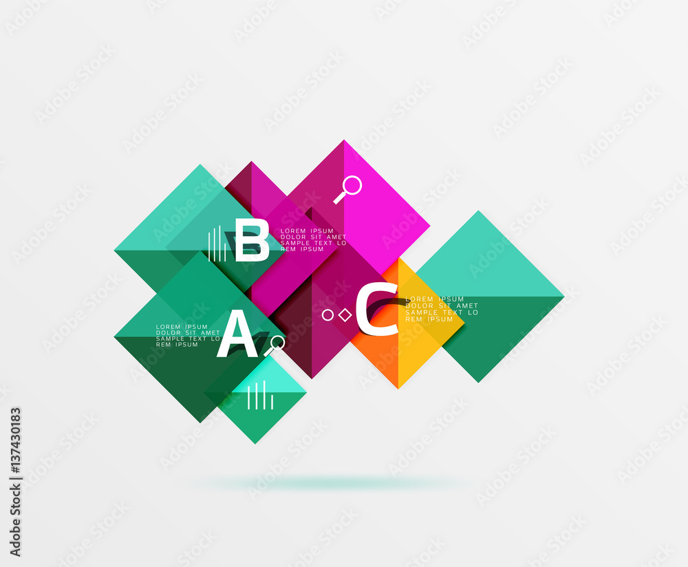 Geometric abstract background with option infographic Geometric abstract background with option infographic