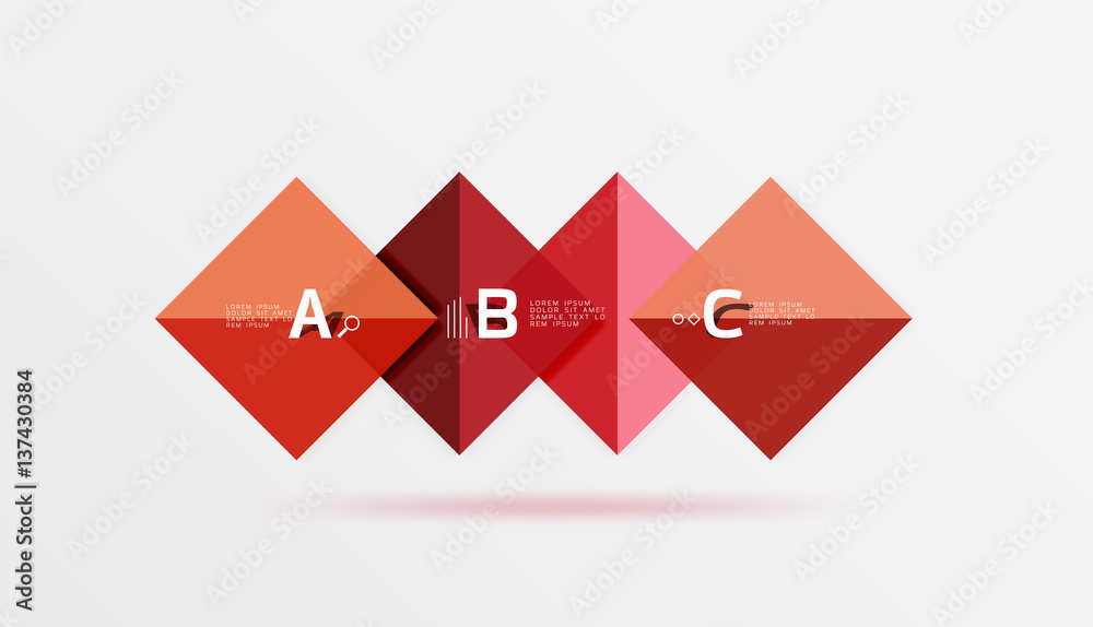 Geometric abstract background with option infographic