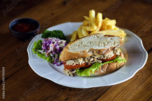 Fototapeta Naklejka Na Ścianę i Meble -  Meat sandwich