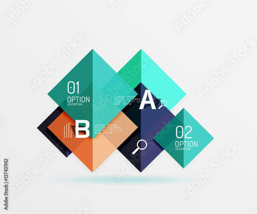 Free Download Glossy squares with text, abstract geometric design concept - GFXLoad