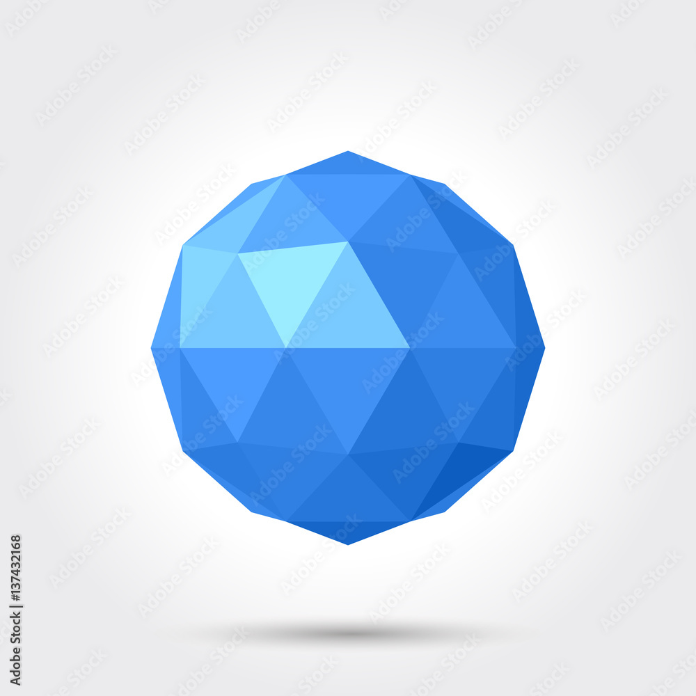 3d vector low poly spherical ball 3d vector low poly spherical ball