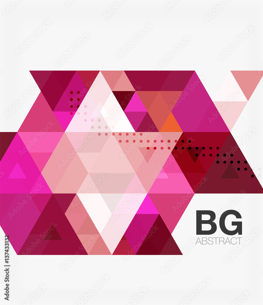 Triangle modern mosaic geometric template Triangle modern mosaic geometric template