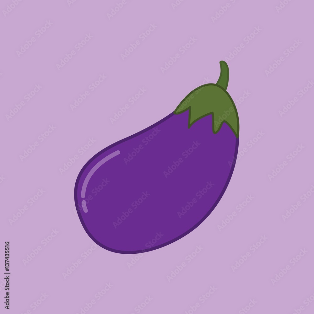 Eggplant Vector Illustration Clip Art