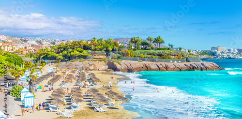 Obraz na płótnie El Duque beach at Costa Adeje. Tenerife, Canary Islands, Spain w salonie