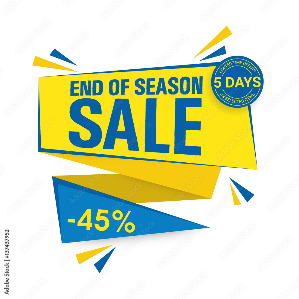 End of Season Sale Tag design.