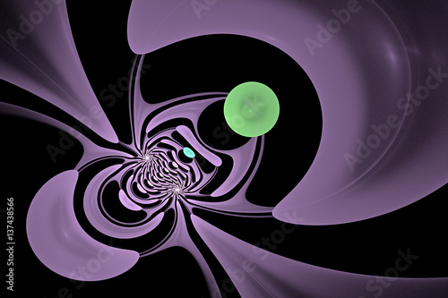 Fractal art background for creative design. Abstract fractal. Decoration for wallpaper desktop, poster, cover booklet, card. Psychedelic. Print for clothes, t-shirt. Magic graphics.