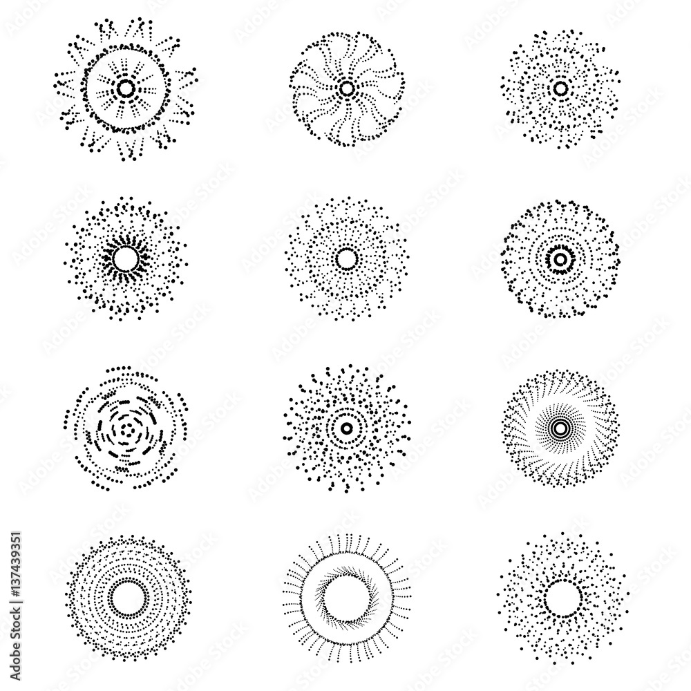 Set of ornament element mandala on isolated white background. Set of ornament element mandala on isolated white background.