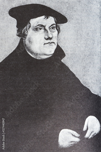 Fotografi Portrait of the Protestant philosopher Martin Luther