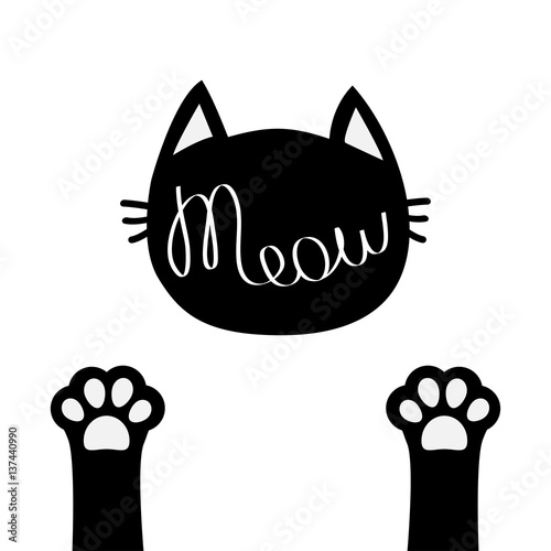 Obraz na płótnie Black cat head