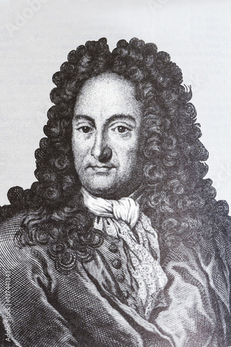 Portrait of the scientist philosopher Gottfried Wilhelm Leibniz photo