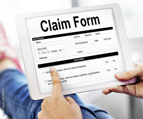 Claim Form Document Fefund Indemnity Concept