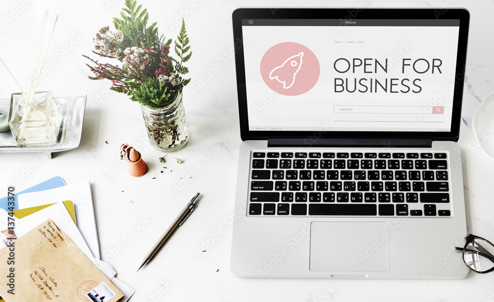 Startup Business Spaceship Goals Launch Concept Startup Business Spaceship Goals Launch Concept