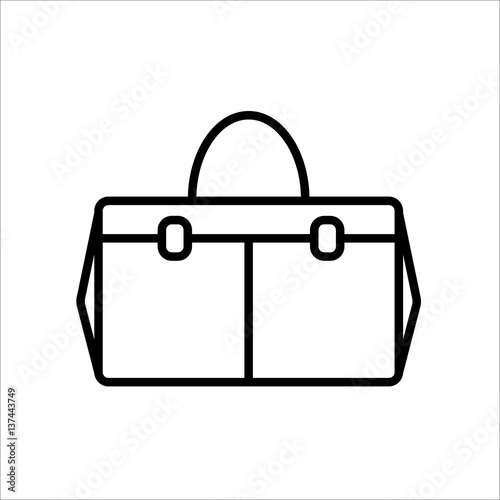 handbag icon on white background