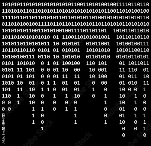 binary code zero one matrix black background beautiful banner wallpaper