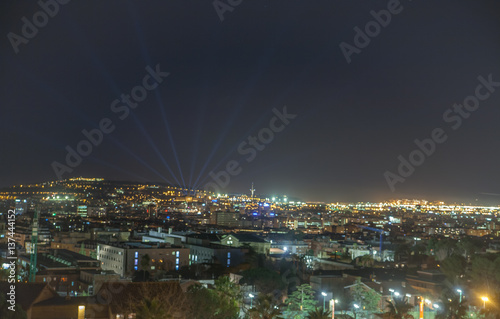 Barcelona night panoramic view