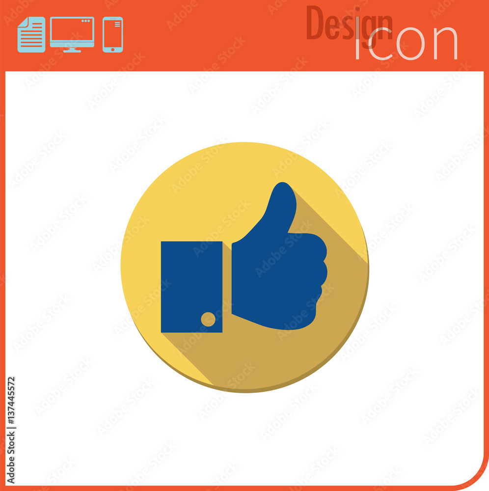 Vector icon on white background. Designer trend. Like, icon I like. For use on the Web site or app. Vector icon on white background. Designer trend. Like, icon I like. For use on the Web site or app.