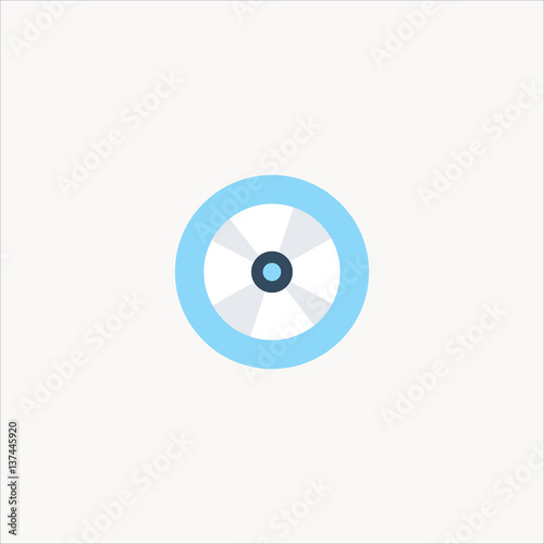 compact disc icon flat design