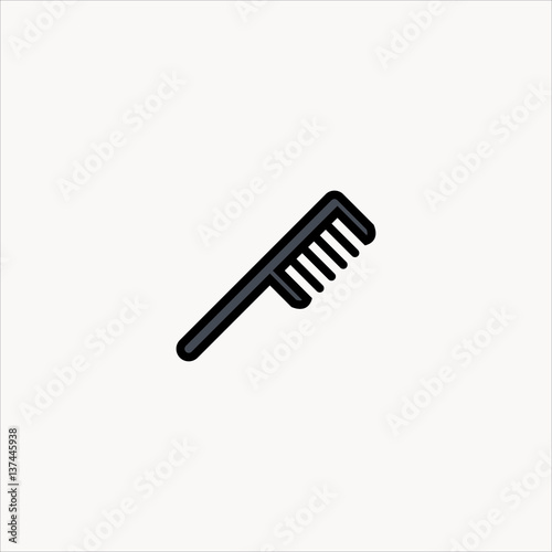 comb icon flat design