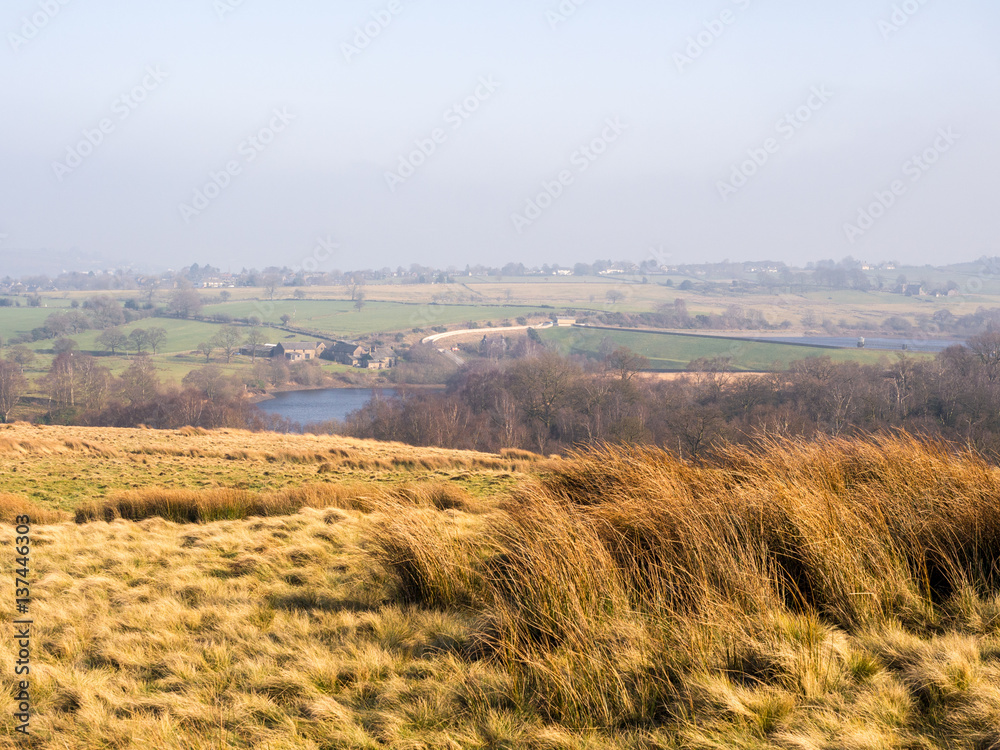 Reservoirs at Lyme park, Disley, Cheshire, UK