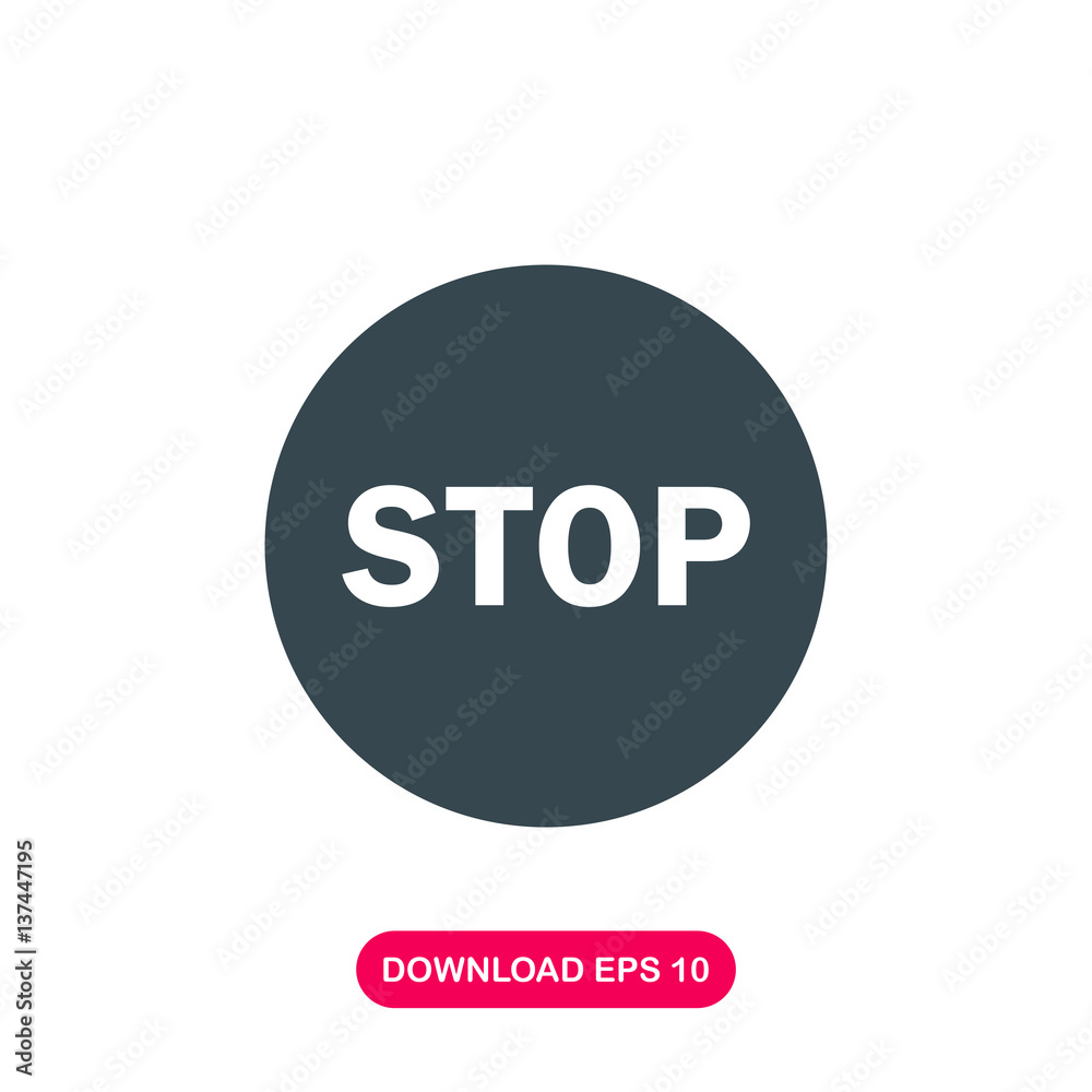 STOP icon vector STOP icon vector