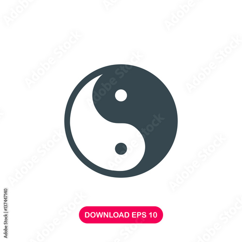 Yingyang icon vector