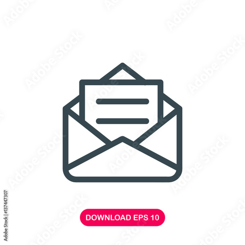 Open mail icon vector