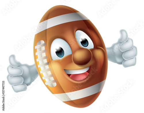 Football Cartoon Character Ball