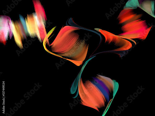 Abstract fractal background. Digital collage.