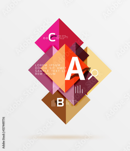 Geometric abstract background with option infographic Free Download Geometric abstract background with option infographic - GFXLoad