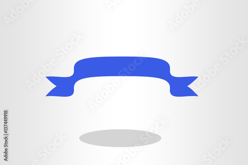 Illustration of blue banner against plain background