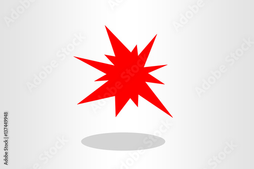 Photography Illustration of boom flash against plain background