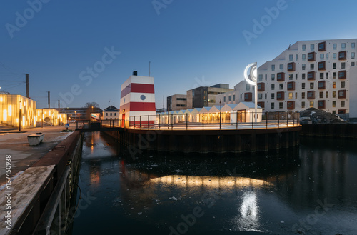 Fotografie Odense outdoor harbour swimming pool, Denmark